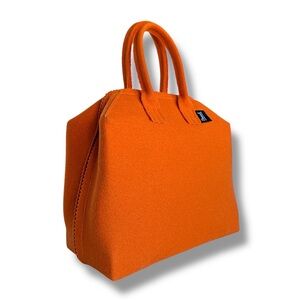 Burel Felted Wool Handbag Orange Made in Portugal
